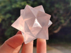 Hand Made Gemmy Rose Quartz Merkabah Star x 1 From Ambatondrazaka, Madagascar