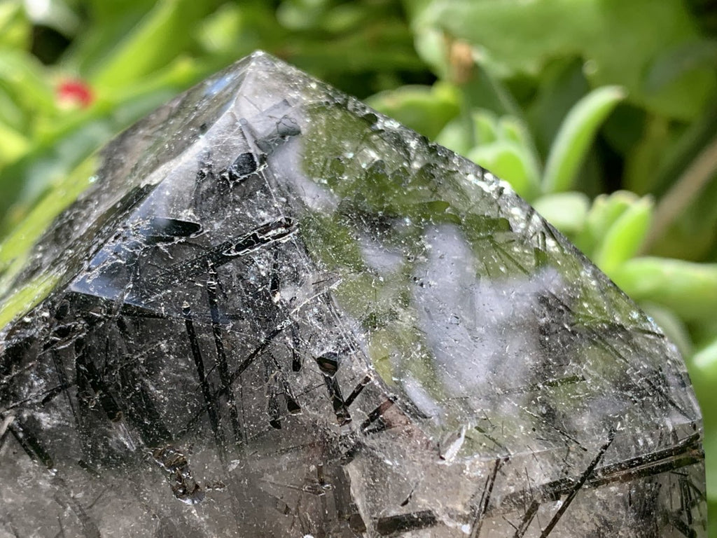 Polished Tourmalinated Inclusion Quartz Crystal x 1 From Madagascar