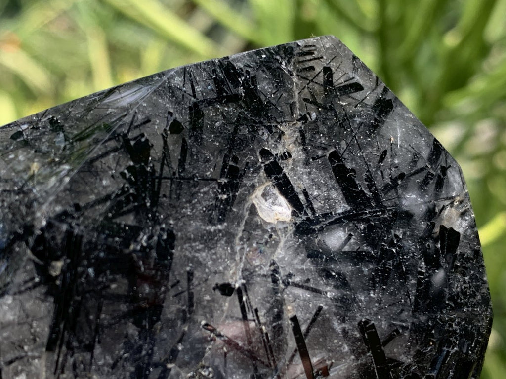 Polished Tourmalinated Inclusion Quartz Crystal x 1 From Madagascar