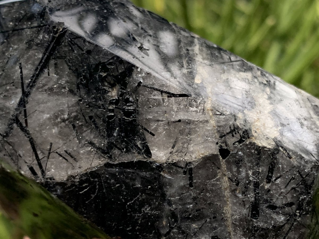 Polished Tourmalinated Inclusion Quartz Crystal x 1 From Madagascar