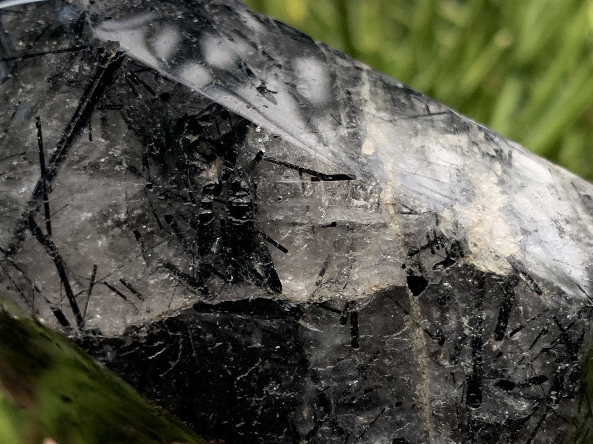 Polished Tourmalinated Inclusion Quartz Crystal x 1 From Madagascar