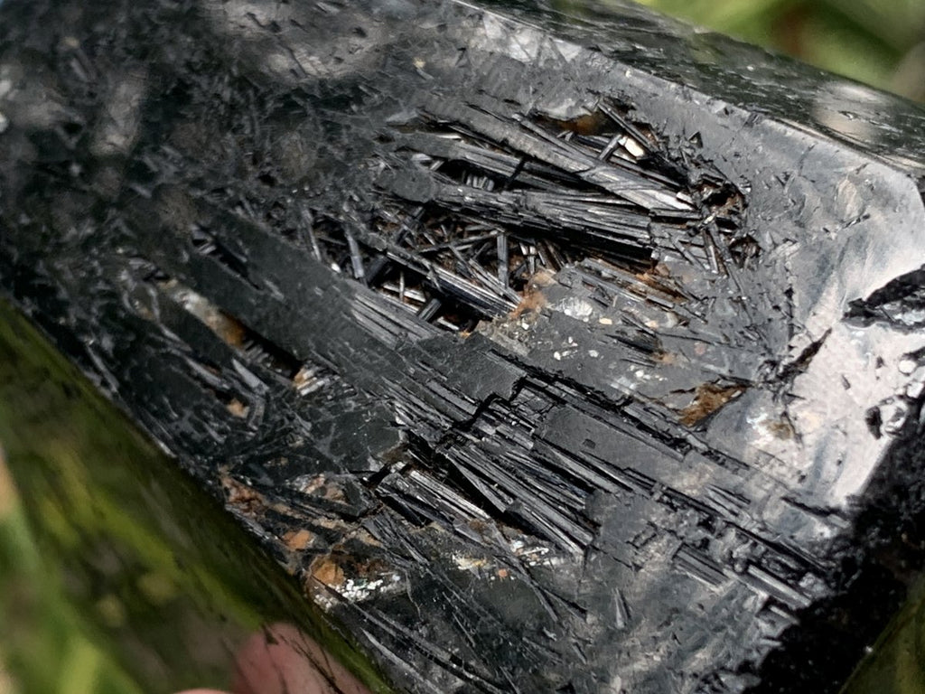 Polished Tourmalinated Inclusion Quartz Crystal x 1 From Madagascar