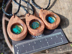 Hand Made Shattuckite and Zebra Wood Necklace - Sold Per Item - From Namibia