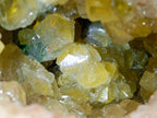 Natural XL Yellow Calcite Geode in a Malachite Matrix x 1 From Mashamba West Mine, Congo