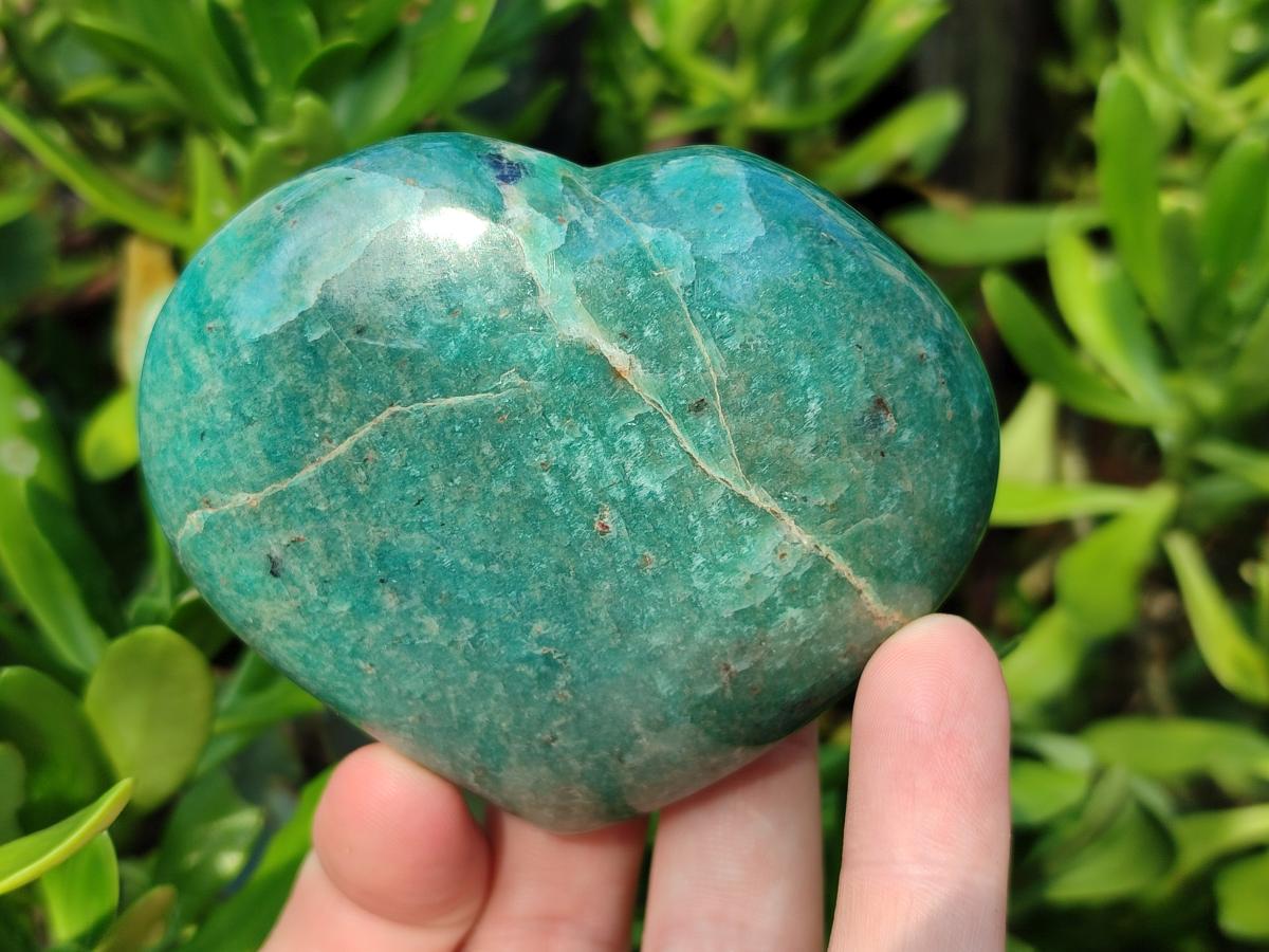 Polished Amazonite Gemstone Heart x 1 From Madagascar