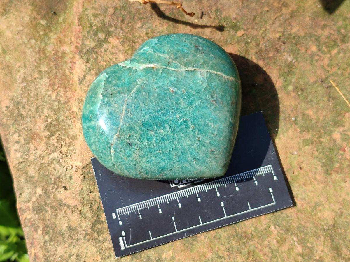 Polished Amazonite Gemstone Heart x 1 From Madagascar