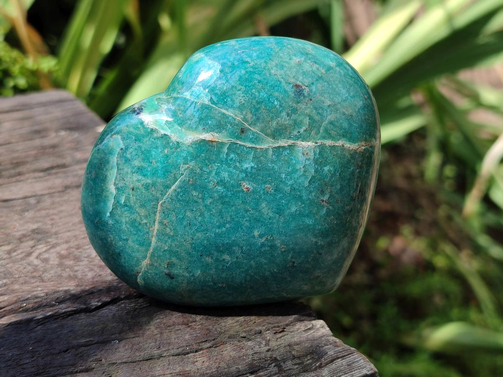 Polished Amazonite Gemstone Heart x 1 From Madagascar