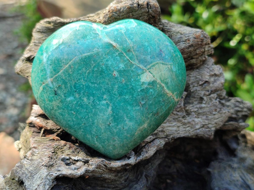 Polished Amazonite Gemstone Heart x 1 From Madagascar