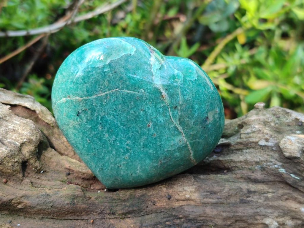 Polished Amazonite Gemstone Heart x 1 From Madagascar