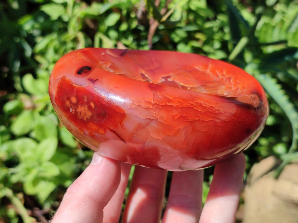 Polished Carnelian Gemstone Bowl x 1 From Madagascar