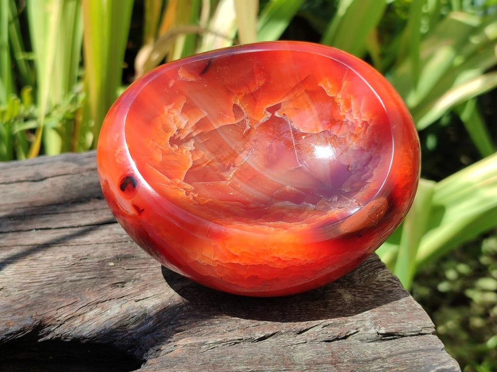Polished Carnelian Gemstone Bowl x 1 From Madagascar