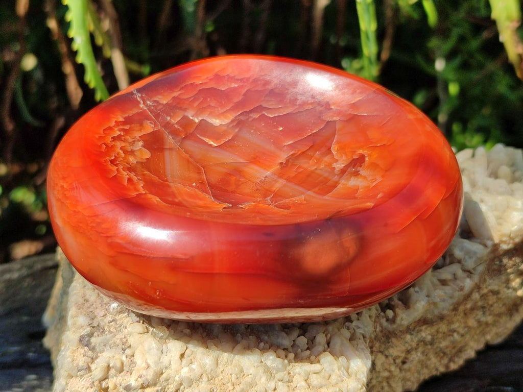 Polished Carnelian Gemstone Bowl x 1 From Madagascar