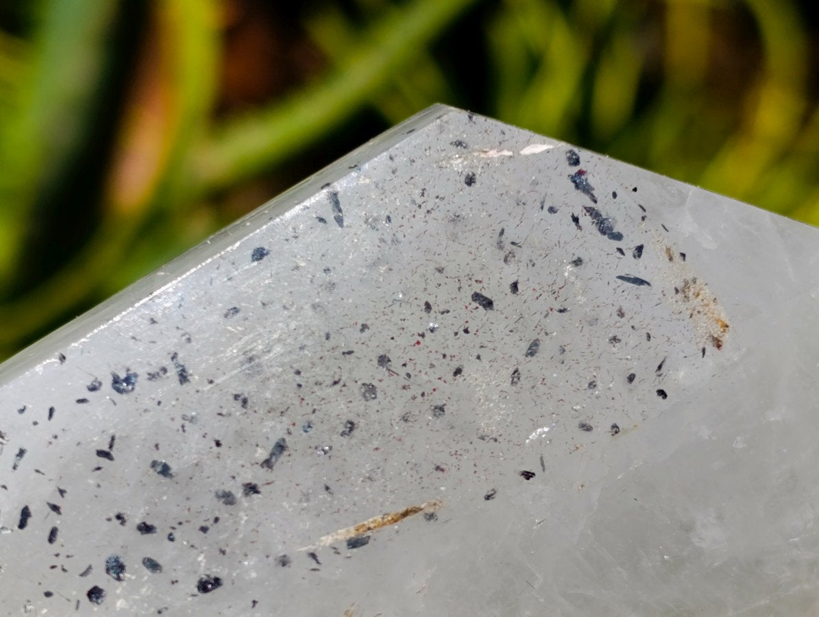 Polished White Quartz Crystal with Inclusions x 1 From Angola
