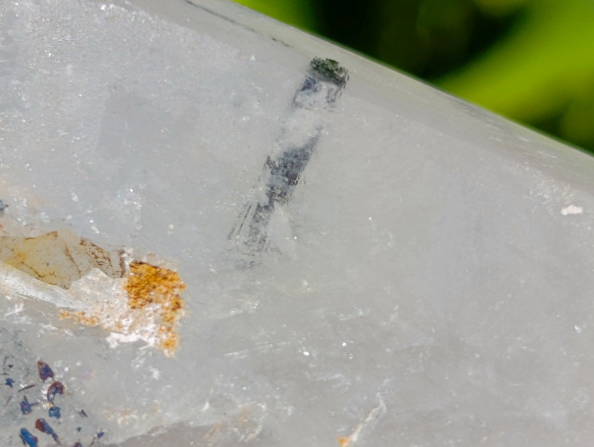 Polished White Quartz Crystal with Inclusions x 1 From Angola