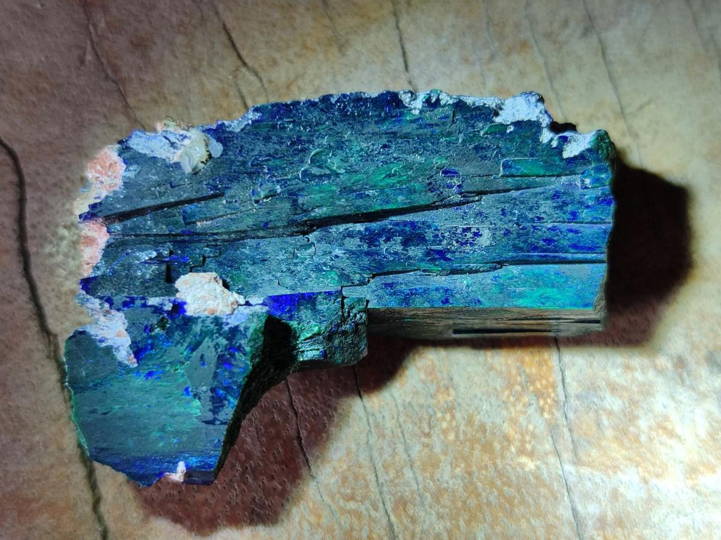 Natural Ultra Rare Bladed Azurite Crystal x 1 From Tsumeb, Namibia