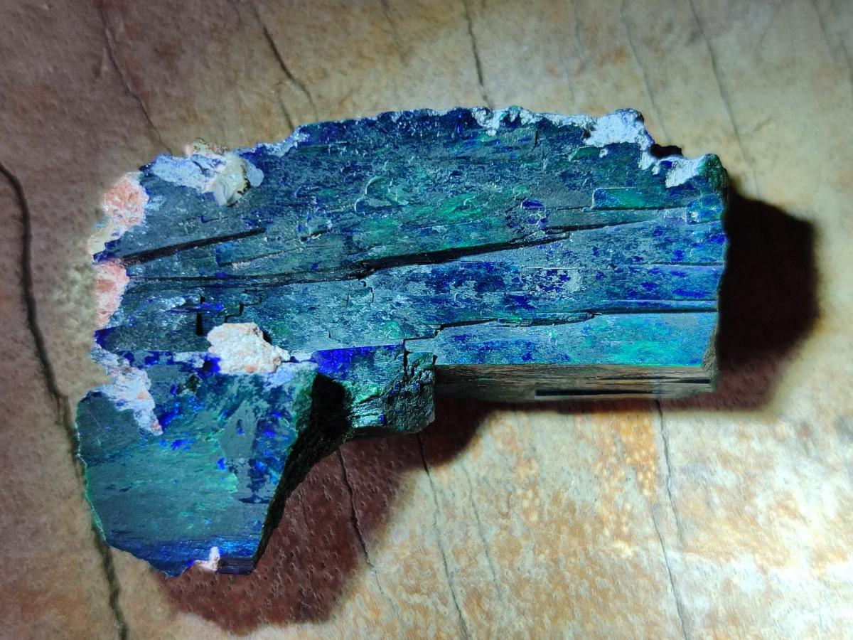 Natural Ultra Rare Bladed Azurite Crystal x 1 From Tsumeb, Namibia