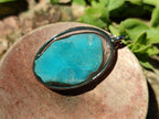 Hand Made Natural Hemimorphite Pendant x 1 From Lupoto Mine, Congo
