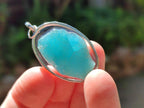 Hand Made Natural Hemimorphite Pendant x 1 From Lupoto Mine, Congo
