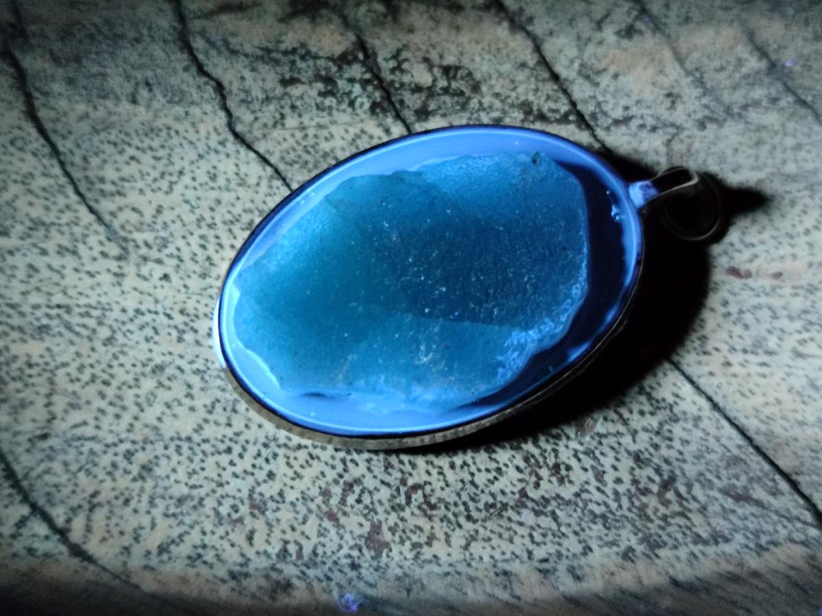 Hand Made Natural Hemimorphite Pendant x 1 From Lupoto Mine, Congo