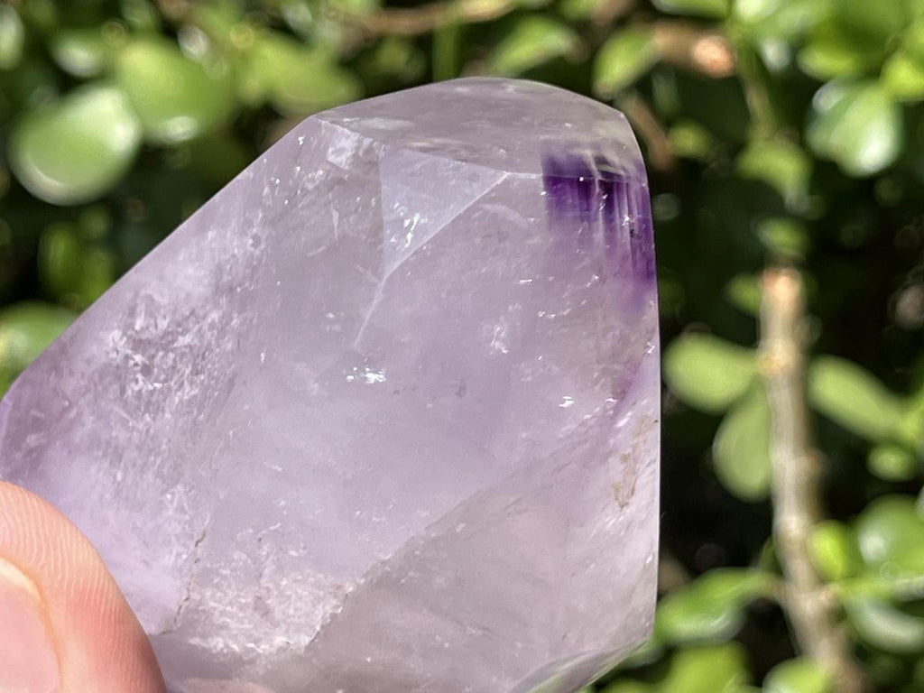 Polished Amethyst Window Crystal x 1 From Akansobe, Madagascar