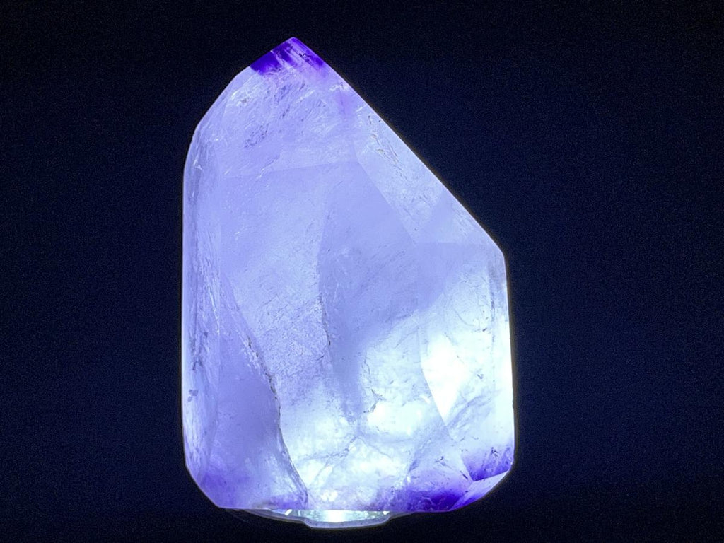 Polished Amethyst Window Crystal x 1 From Akansobe, Madagascar