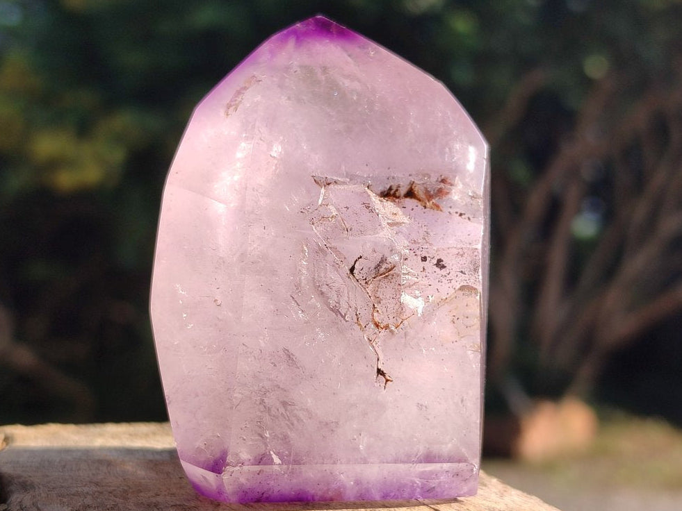 Polished Amethyst Window Crystal x 1 From Akansobe, Madagascar