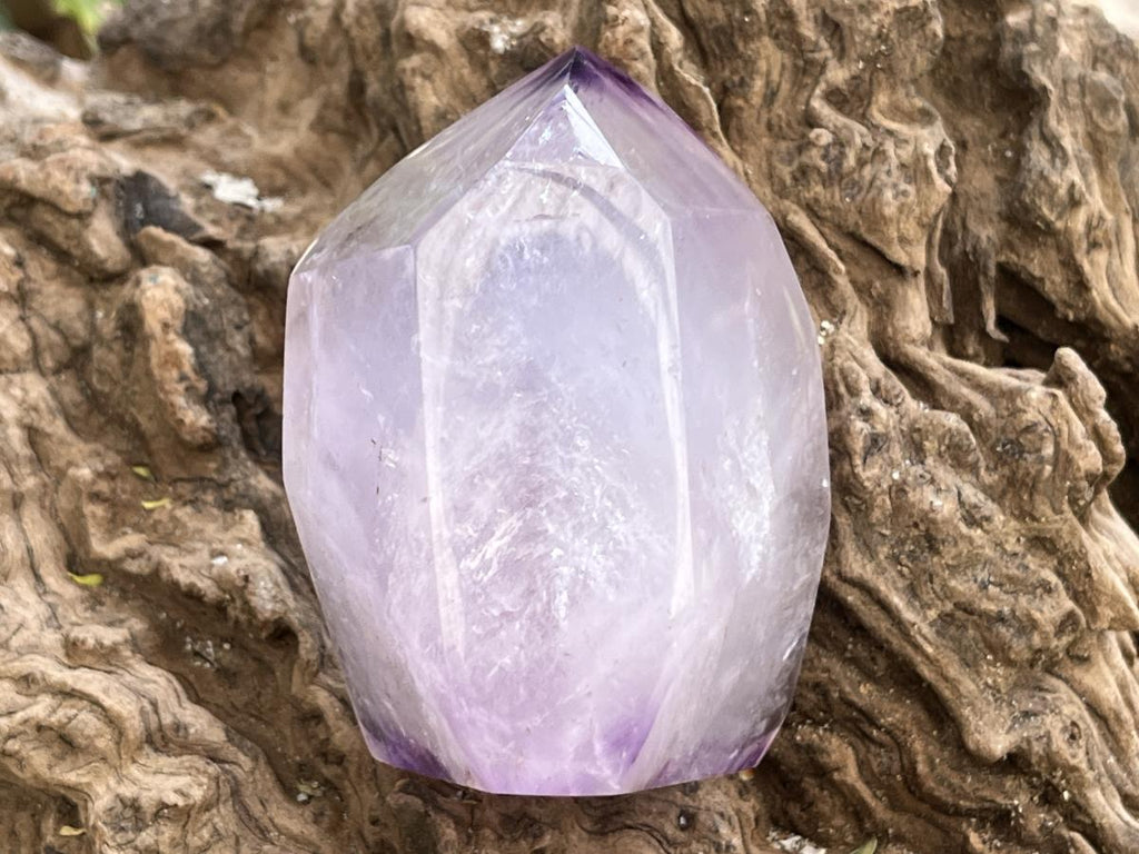 Polished Amethyst Window Crystal x 1 From Akansobe, Madagascar
