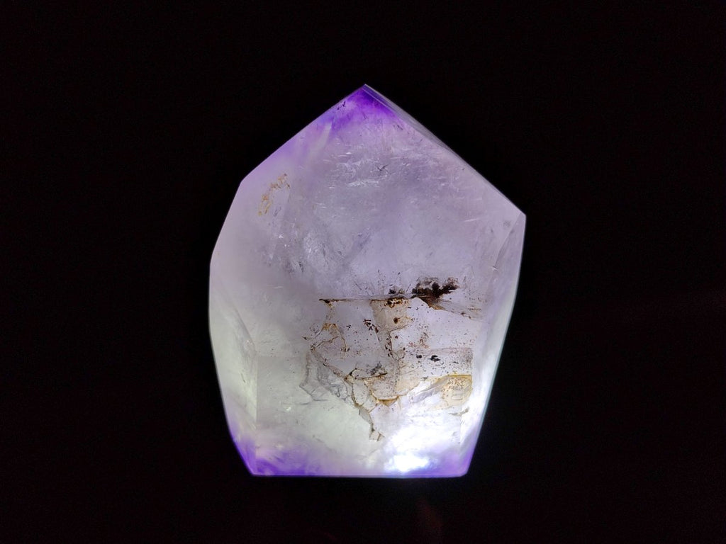 Polished Amethyst Window Crystal x 1 From Akansobe, Madagascar