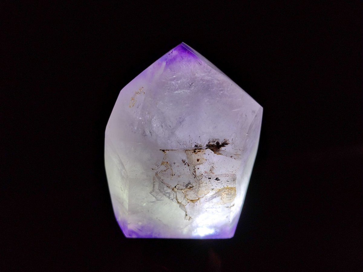 Polished Amethyst Window Crystal x 1 From Akansobe, Madagascar