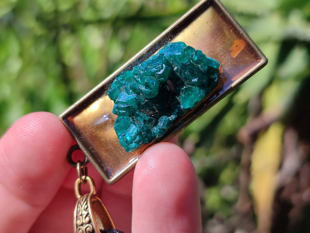 Hand Made Emerald Green Dioptase Specimen Necklace x 1 From Likasi, Congo