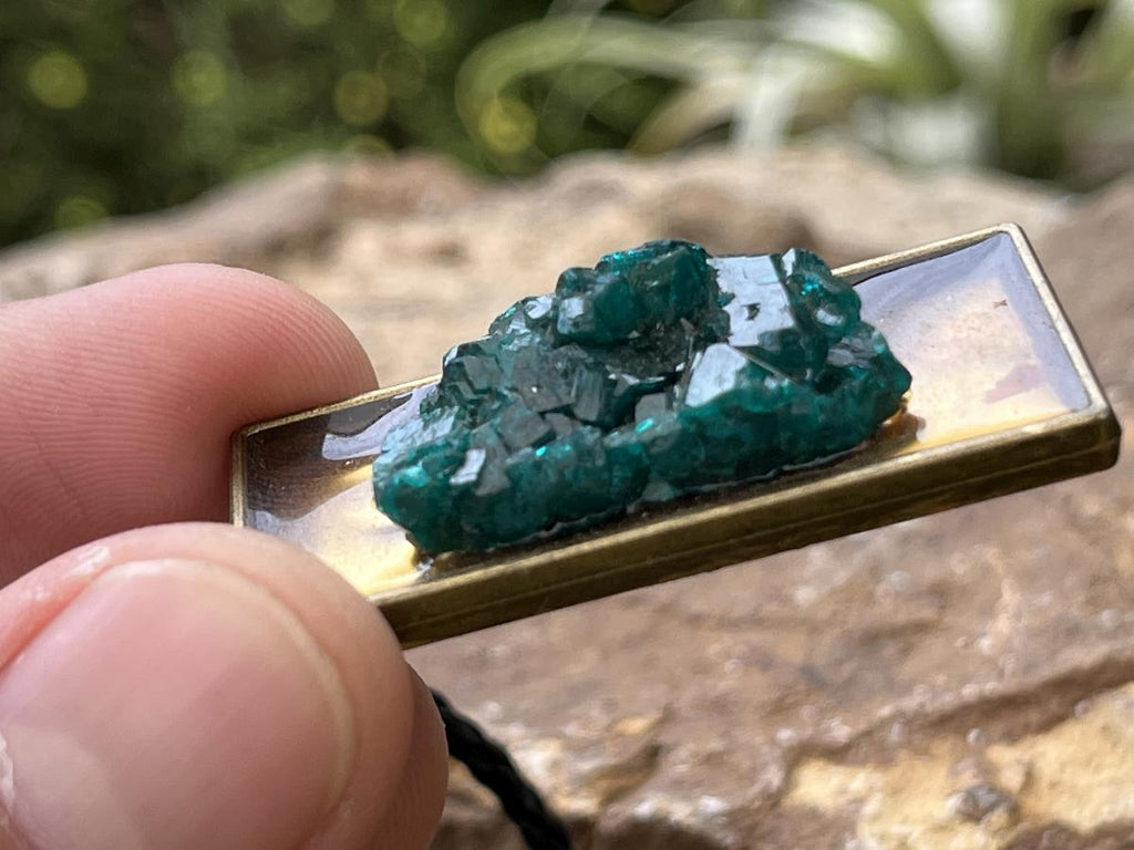 Hand Made Emerald Green Dioptase Specimen Necklace x 1 From Likasi, Congo