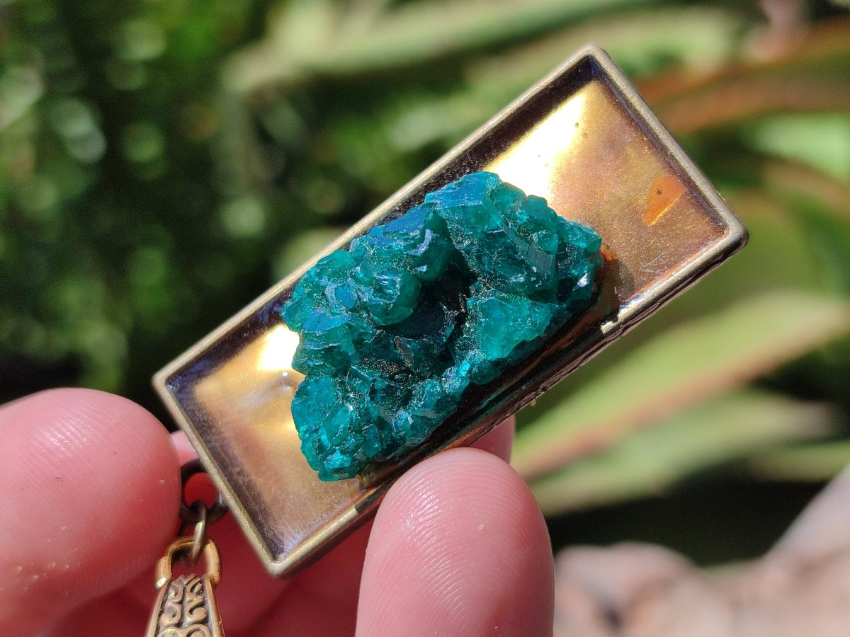Hand Made Emerald Green Dioptase Specimen Necklace x 1 From Likasi, Congo