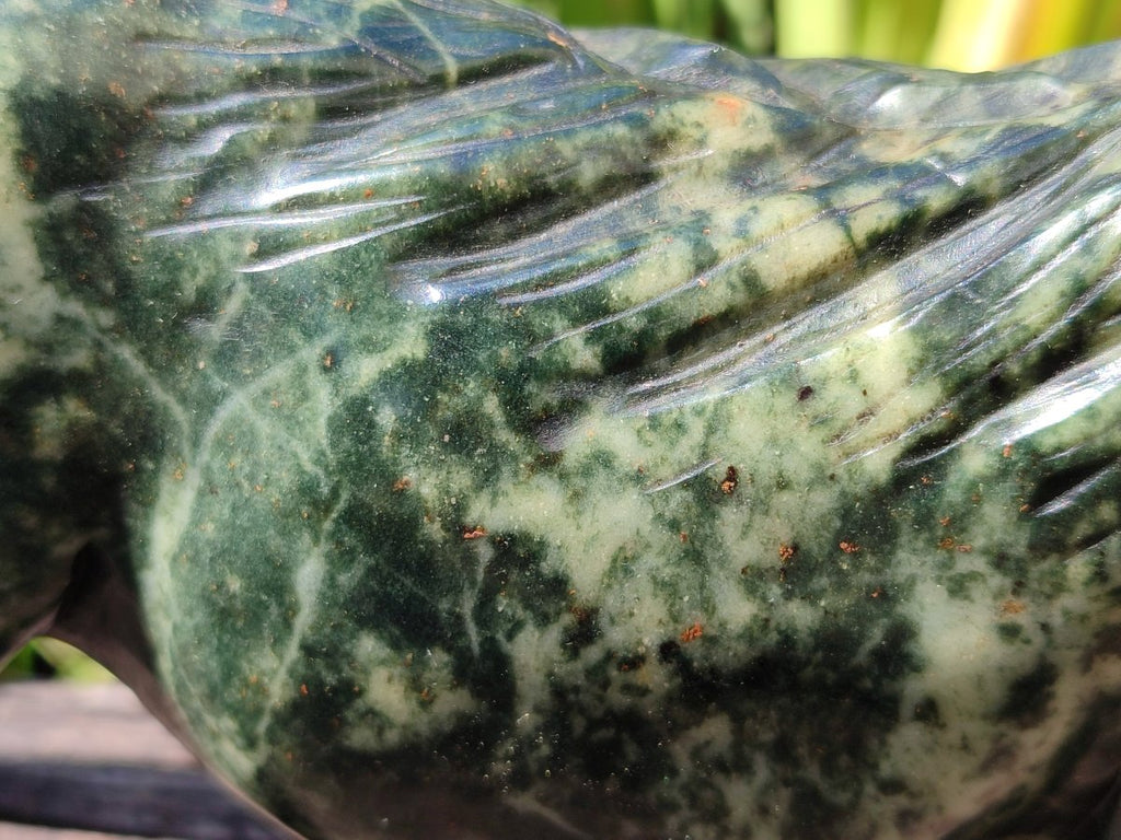 Hand Made Large Leopard Stone Warthog Carving x 1 From Nyanga, Zimbabwe