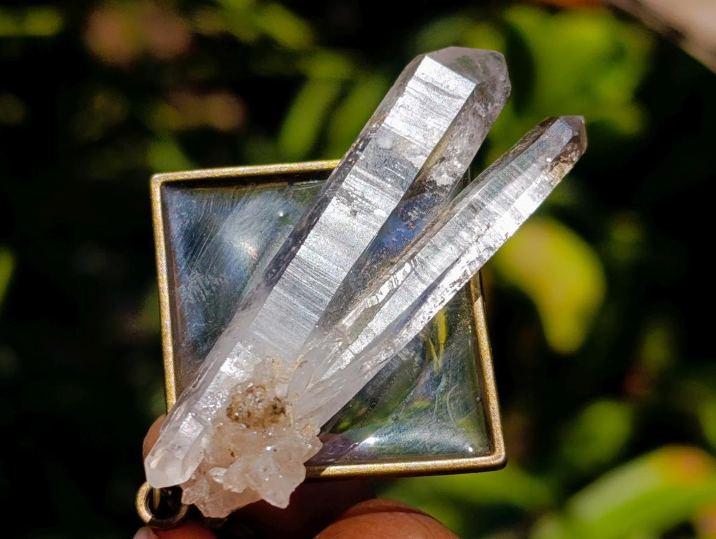 Hand Made Twin Brandberg Crystal Necklace x 1 From Brandberg, Namibia