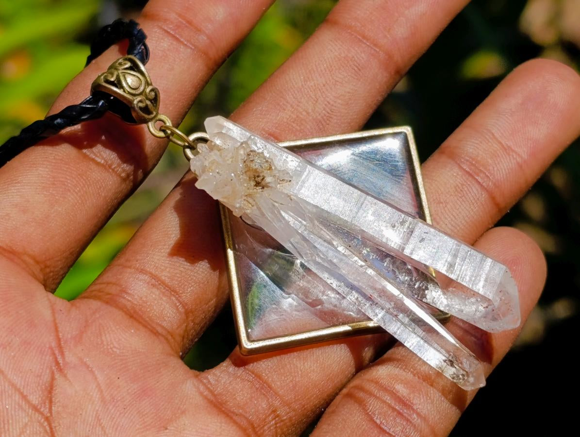 Hand Made Twin Brandberg Crystal Necklace x 1 From Brandberg, Namibia