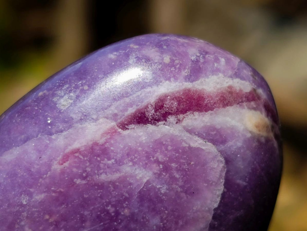 Polished Bouquet Basket Set of 6 Lepidolite Palm Stones x 1 From Zimbabwe