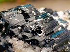 Natural Schorl Black Tourmaline Specimen with Feldspar and Smokey Quartz x 1 From Erongo, Namibia
