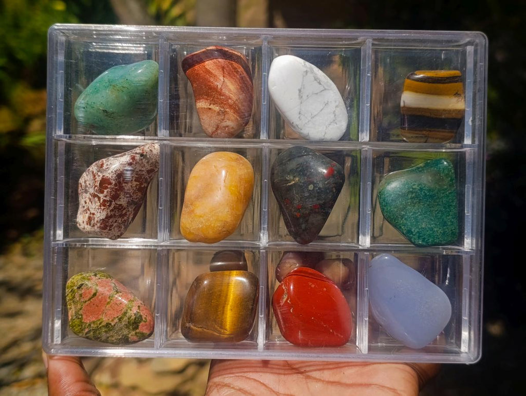 Polished African Gemstone Tumbled Stone Gift Set - Sold Per Set - From Southern Africa
