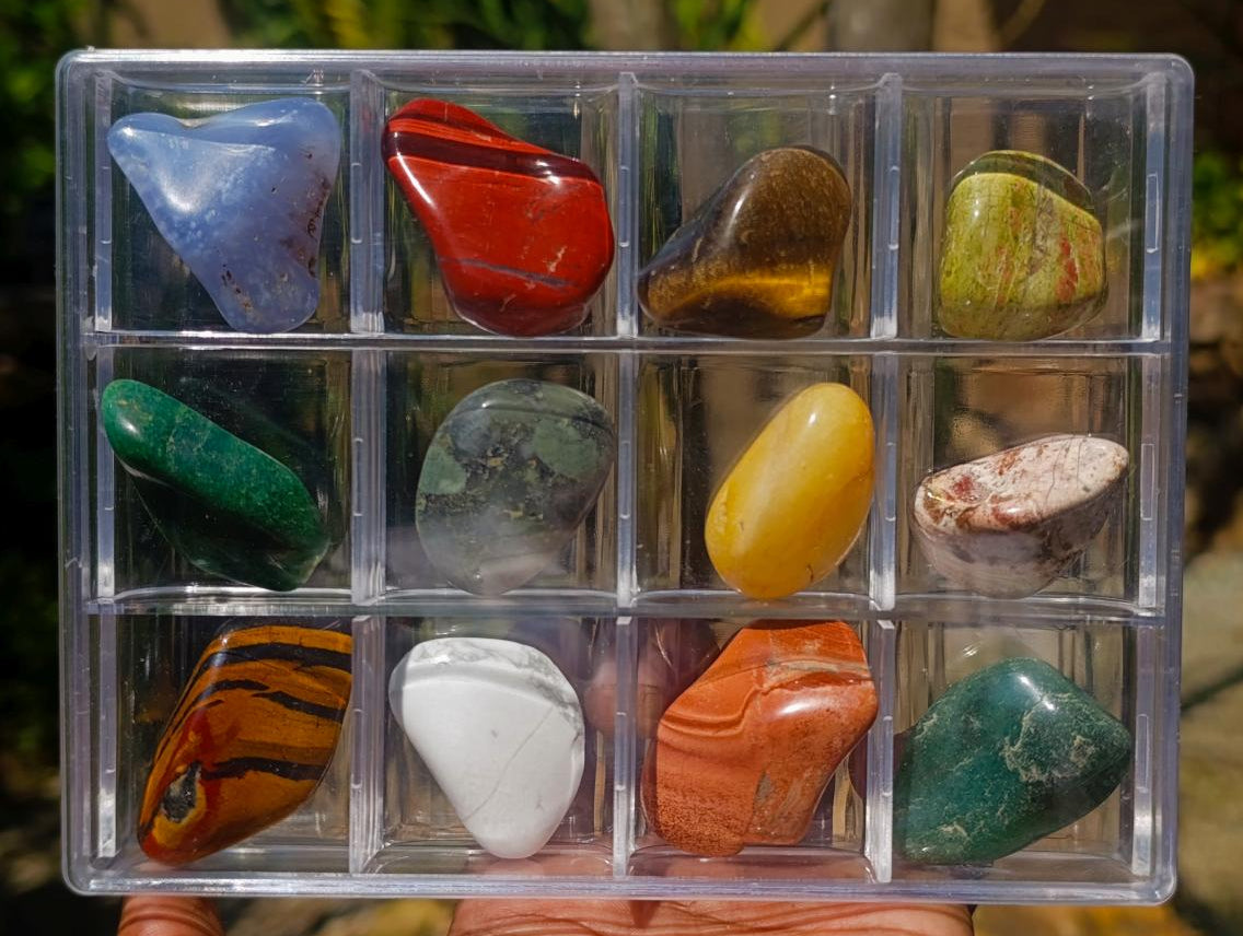Polished African Gemstone Tumbled Stone Gift Set - Sold Per Set - From Southern Africa