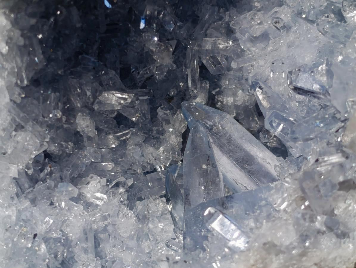 Natural Exquisite Large Acicular Celestite Geode x 1 From Sakoany, Madagascar