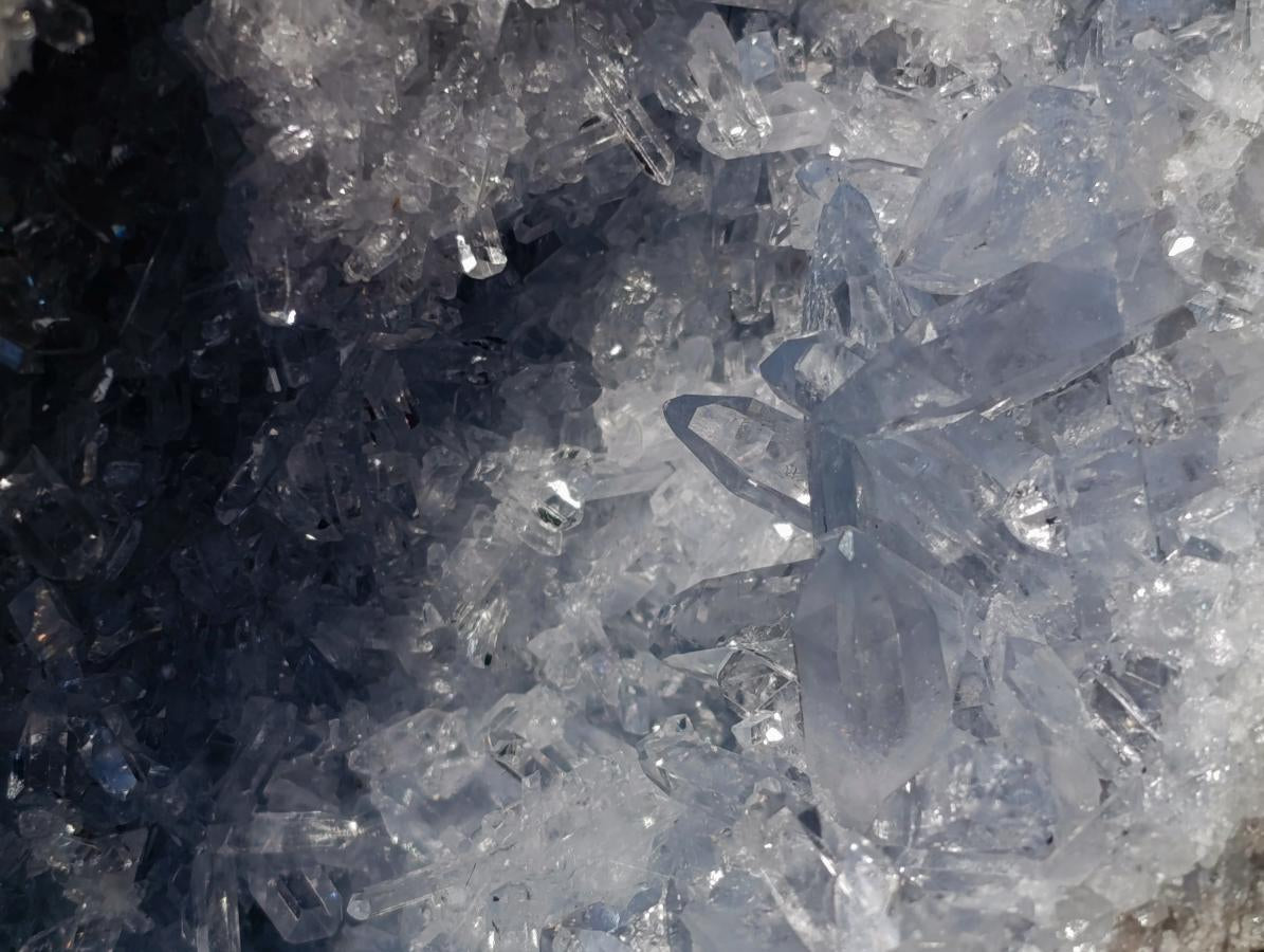 Natural Exquisite Large Acicular Celestite Geode x 1 From Sakoany, Madagascar