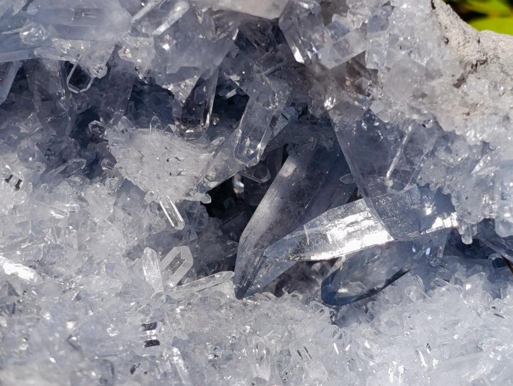 Natural Exquisite Large Acicular Celestite Geode x 1 From Sakoany, Madagascar