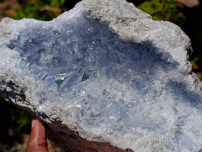Natural Exquisite Large Acicular Celestite Geode x 1 From Sakoany, Madagascar