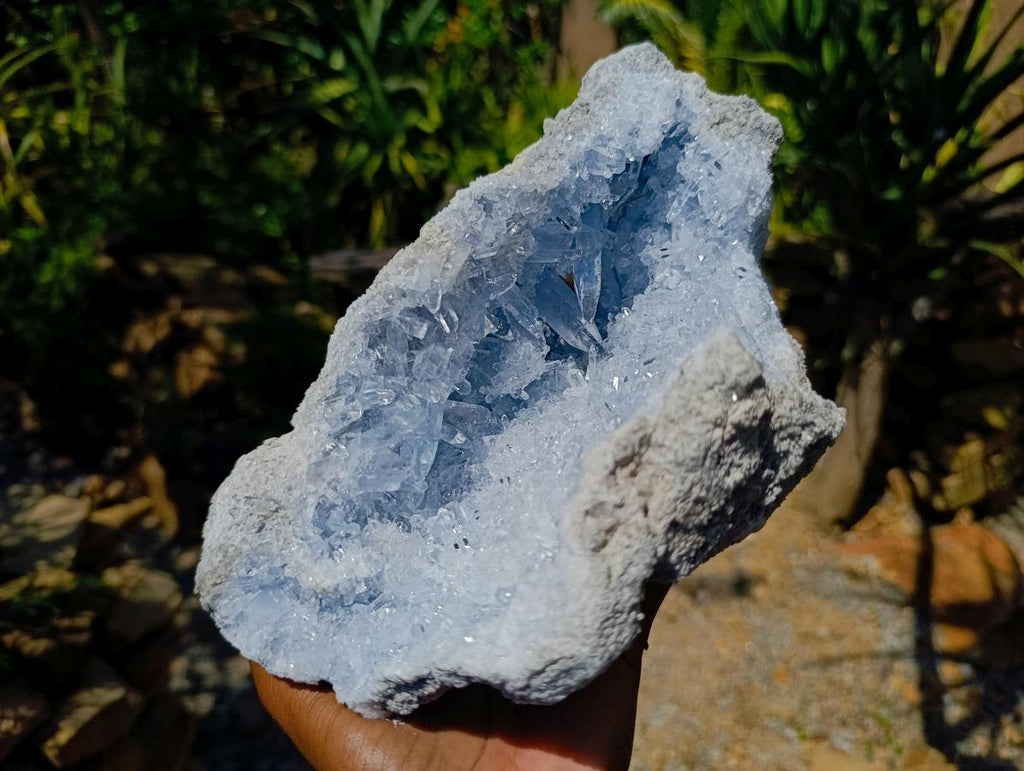 Natural Exquisite Large Acicular Celestite Geode x 1 From Sakoany, Madagascar