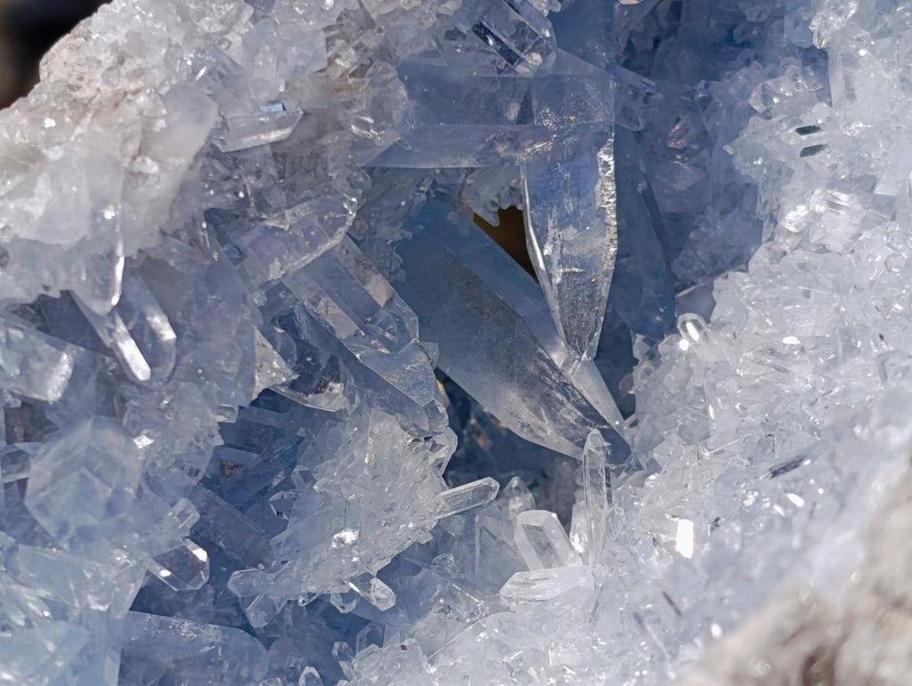 Natural Exquisite Large Acicular Celestite Geode x 1 From Sakoany, Madagascar