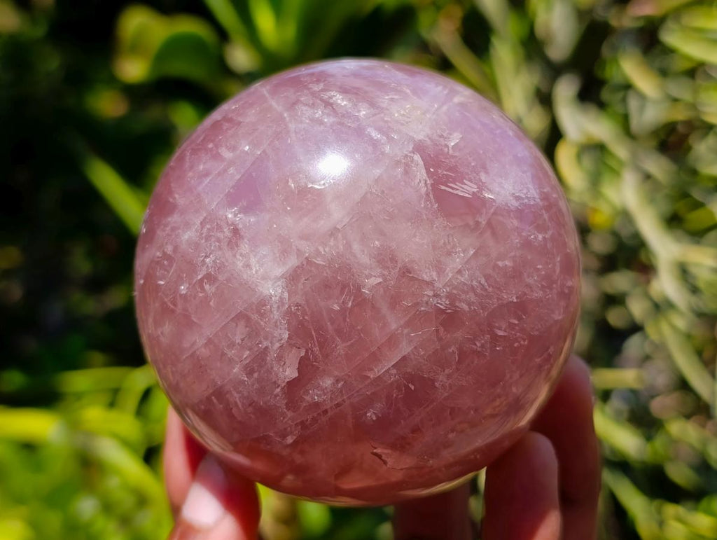 Polished Gemmy Star Lavender Rose Quartz Sphere x 1 From Ambatondrazaka, Madagascar
