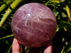 Polished Gemmy Star Lavender Rose Quartz Sphere x 1 From Ambatondrazaka, Madagascar