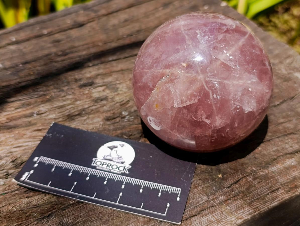 Polished Gemmy Star Lavender Rose Quartz Sphere x 1 From Ambatondrazaka, Madagascar