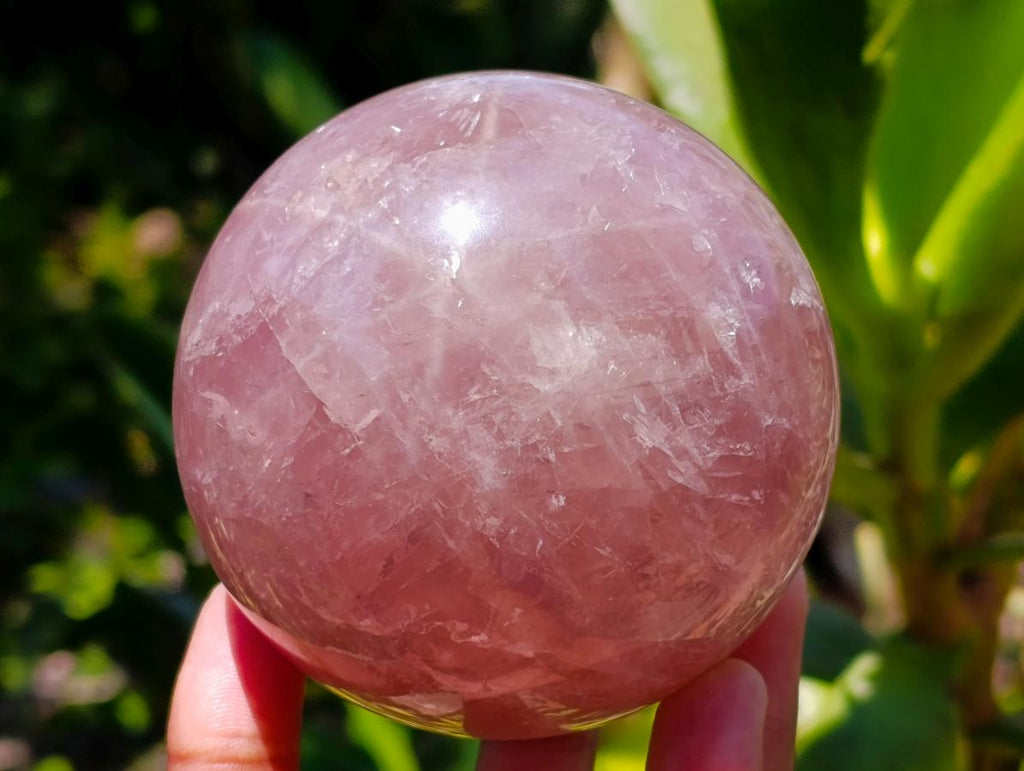 Polished Gemmy Star Lavender Rose Quartz Sphere x 1 From Ambatondrazaka, Madagascar