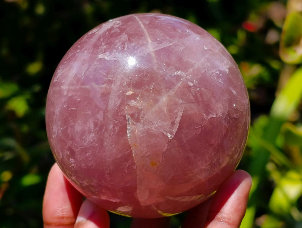 Polished Gemmy Star Lavender Rose Quartz Sphere x 1 From Ambatondrazaka, Madagascar